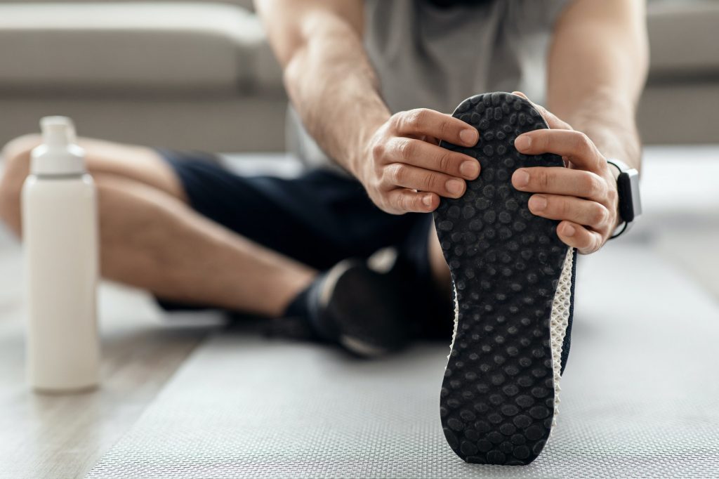 Health and body care, sports, athlete training at home