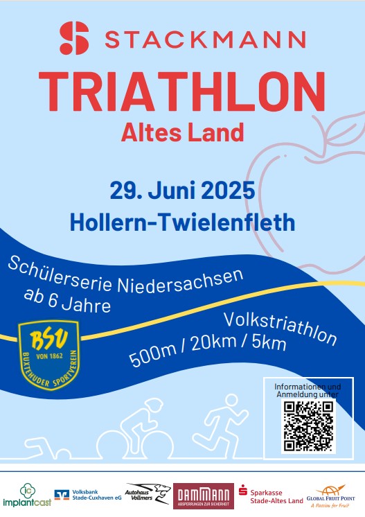 Plakat Stackmann Altes Land Triathlon 29.06.